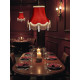 Burgundy Red and Gold Tassel Fabric Lampshades
