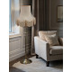 Cream and Gold Rope Scalloped Fabric Lampshade