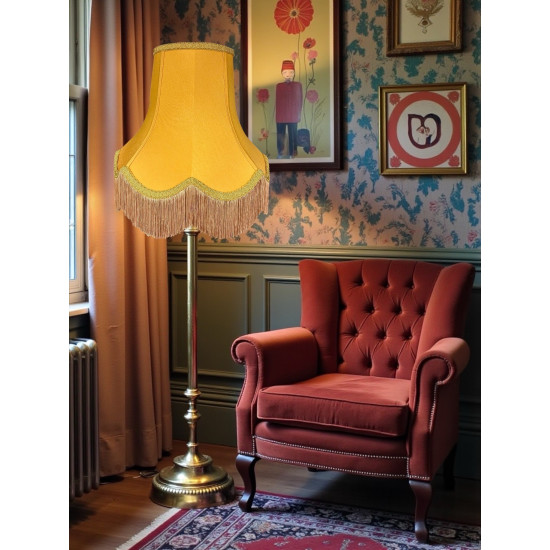 Gold Fabric Lampshade