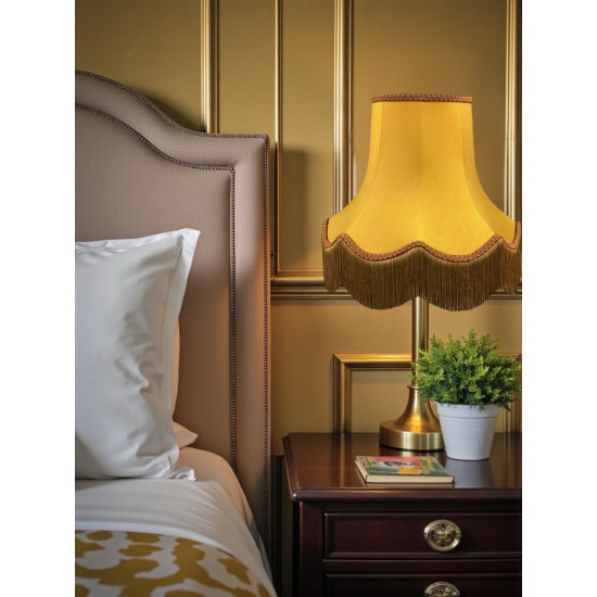 Gold and Rosso Red Gold Fabric Lampshades