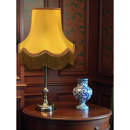 Gold and Rosso Red Gold Fabric Lampshades