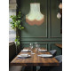Sage Green and Gold Fabric Lampshades