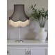 Pewter Grey and Black / Gold Fabric Lampshade