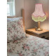 Pink and Cream Tassel Scalloped Fabric Lampshades
