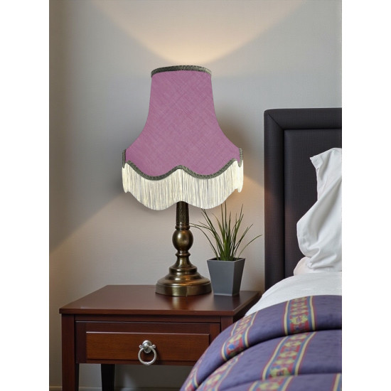 Wisteria Purple and Grey Fabric Lampshades