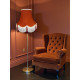 Terracotta Orange and Cream Fabric Lampshades