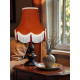 Terracotta Orange and Cream Fabric Lampshades