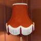 Terracotta Orange and Cream Fabric Lampshades