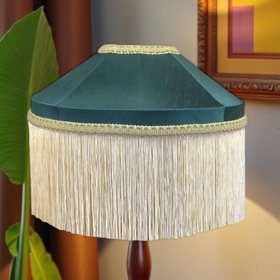 Holly Green and Cream Tiffany Lampshades