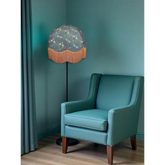 William Morris Birds Blue Dome Lampshade