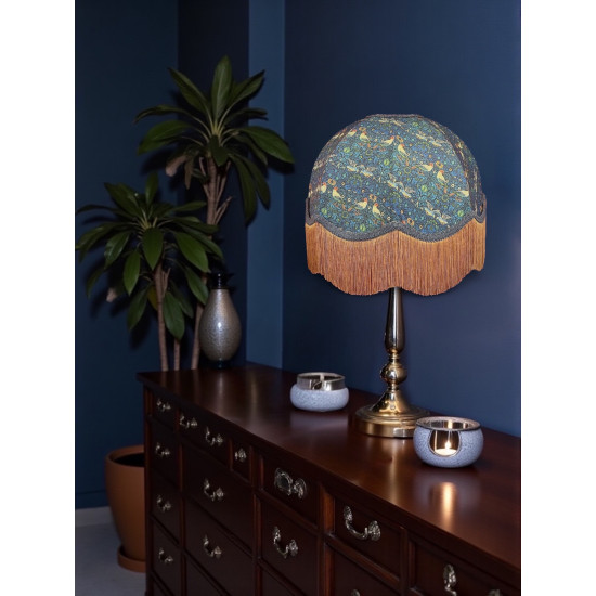 William Morris Birds Blue Dome Lampshade