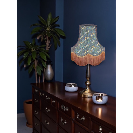 William Morris Birds Blue Lampshade