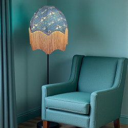 William Morris Birds Blue Parachute Dome Lampshade