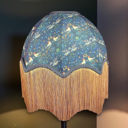 William Morris Birds Blue Parachute Dome Lampshade