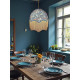 William Morris Golden Lily Jewel Parachute Dome Lampshade