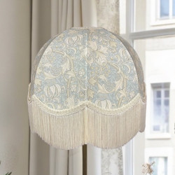 William Morris Golden Lily Pool Blue Dome Lampshade