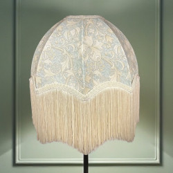 William Morris Golden Lily Pool Blue Parachute Dome Lampshade