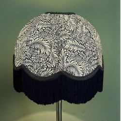 William Morris Larkspur Ebony Black Dome Lampshade