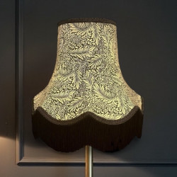 William Morris Larkspur Ebony Black Lampshade