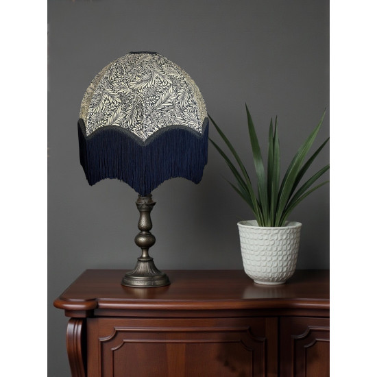 William Morris Larkspur Ebony Black Parachute Dome Lampshade