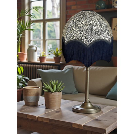 William Morris Larkspur Ebony Black Parachute Dome Lampshade