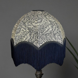 William Morris Larkspur Ebony Black Parachute Dome Lampshade