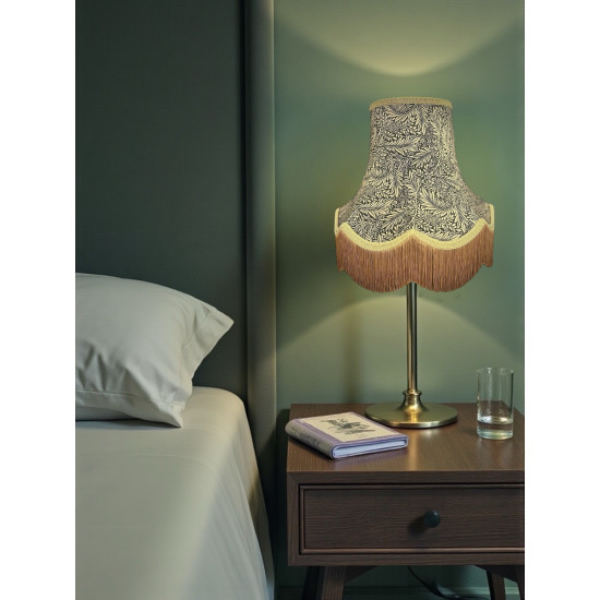 William Morris Larkspur Ebony Gold Lampshade