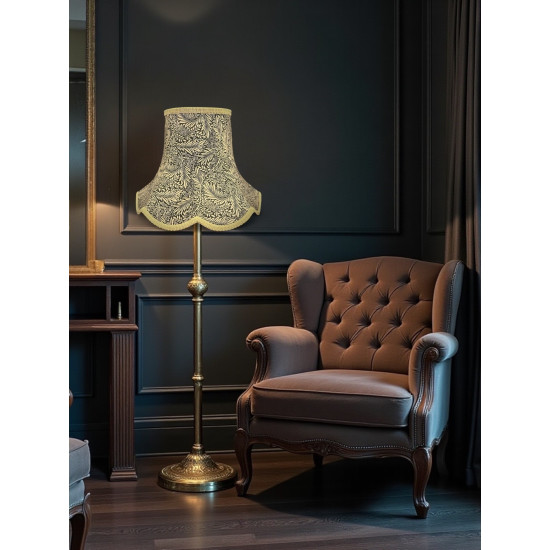 William Morris Larkspur Ebony Gold Modern Lampshade
