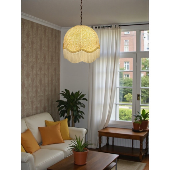 William Morris Larkspur Ochre Dome Lampshade