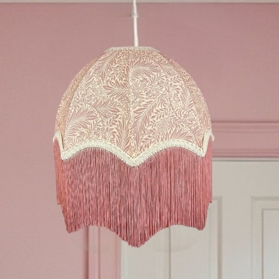 William Morris Larkspur Rose Pink Parachute Dome Lampshade