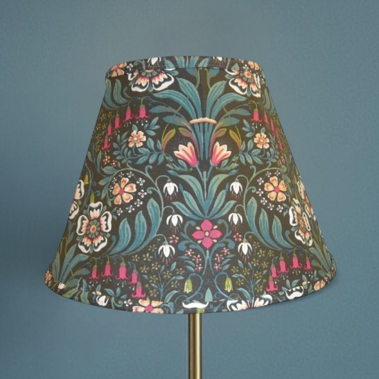 William Morris Molly Black Fabric Tapered Empire Lampshade