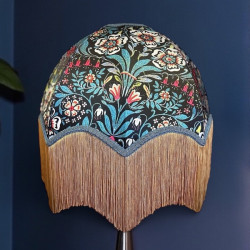 William Morris Molly Black Gold Parachute Dome Lampshade