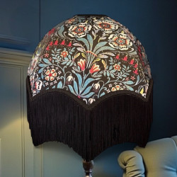 William Morris Molly Black Parachute Dome Lampshade