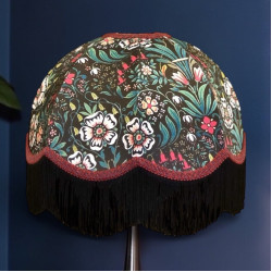William Morris Molly Black Pink Dome Lampshade