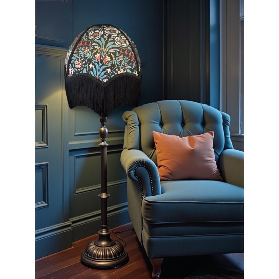 William Morris Molly Black Parachute Dome Lampshade