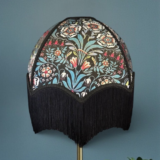 William Morris Molly Black Parachute Dome Lampshade