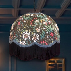 William Morris Molly Black Slate Dome Lampshade