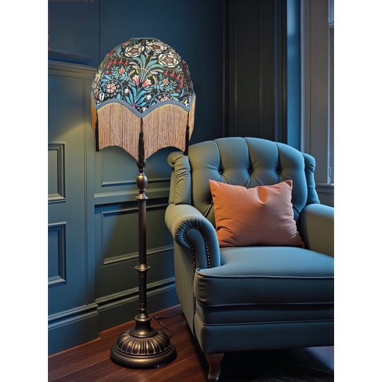 William Morris Molly Black Tassel Parachute Dome Lampshade