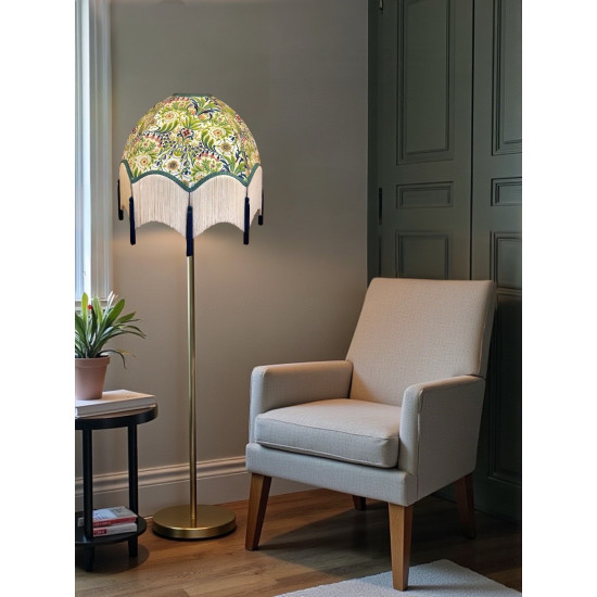 William Morris Molly Natural Navy Parachute Dome Lampshade