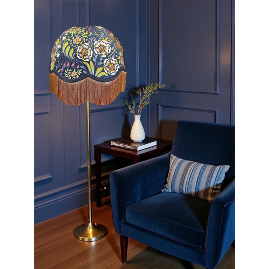William Morris Molly Blue Gold Dome Lampshade