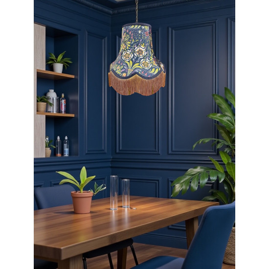 William Morris Molly Blue Gold Lampshade