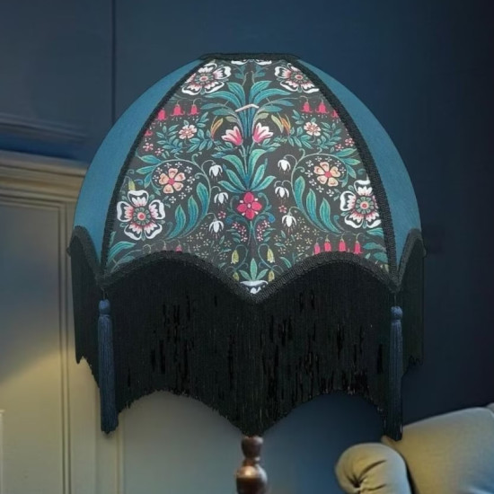 William Morris Molly Blue Panel Parachute Dome Lampshade