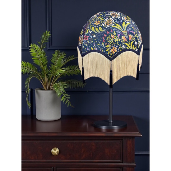 William Morris Molly Blue Tassel Parachute Dome Lampshade