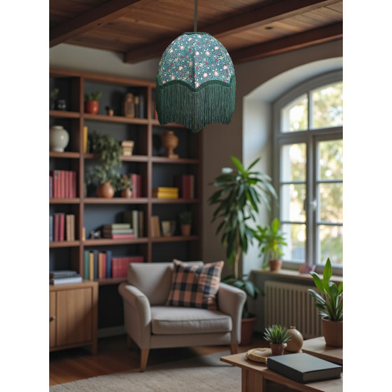William Morris Persian Green Parachute Dome Lampshade