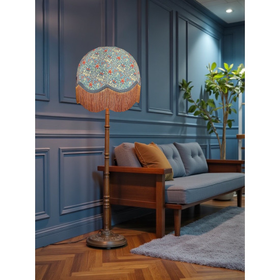 William Morris Snakeshead Blue Dome Lampshade