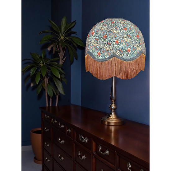 William Morris Snakeshead Blue Dome Lampshade