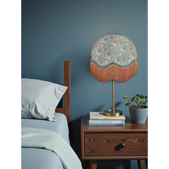 William Morris Snakeshead Blue Dome Lampshade