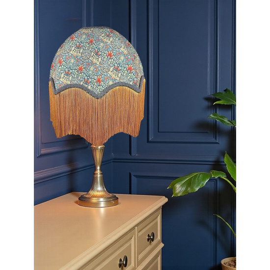 William Morris Snakeshead Blue Parachute Dome Lampshade