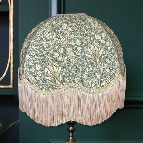 William Morris Snakeshead Forest Green Coffee Dome Lampshade