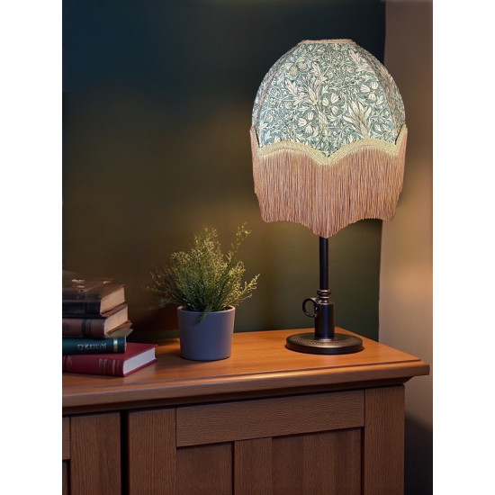 William Morris Snakeshead Forest Green Gold Parachute Dome Lampshade